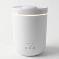 Calibre Avant humidifier in white, with its warm light ring glowing