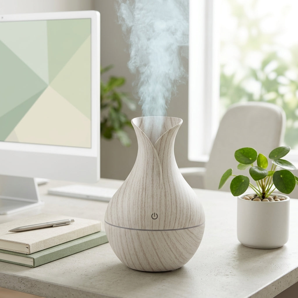 Woodgrain Vase Humidifier