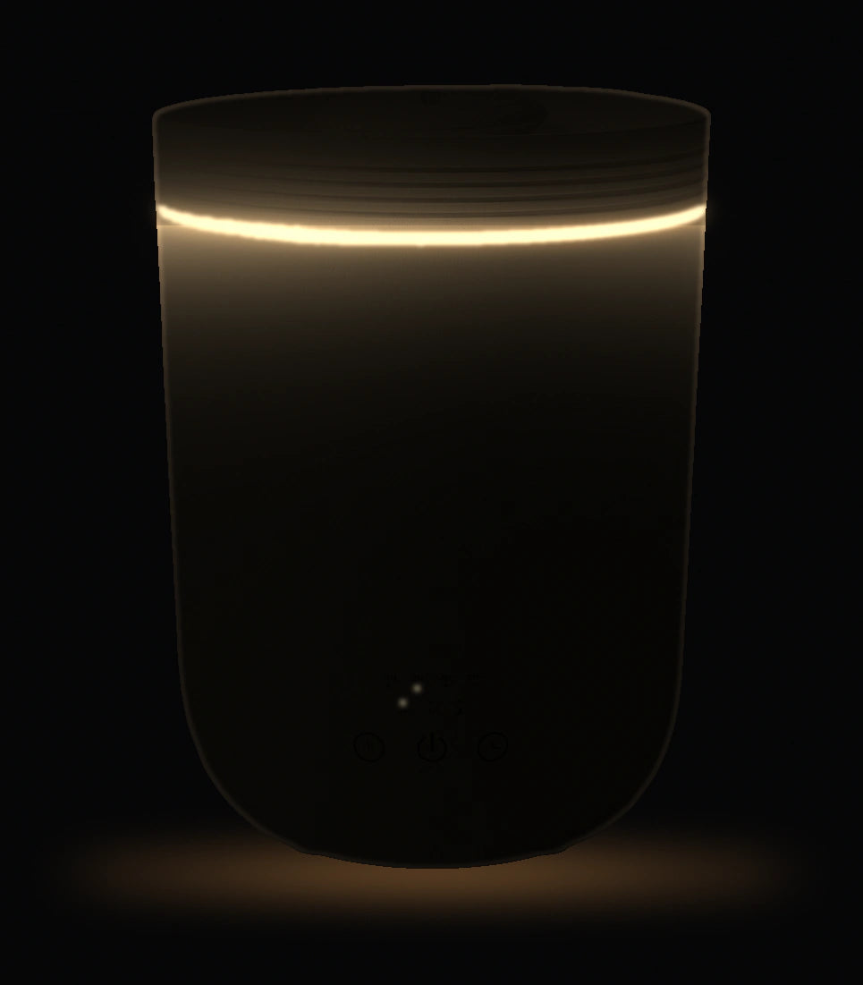 Avant in a dark room with its warm light ring on
